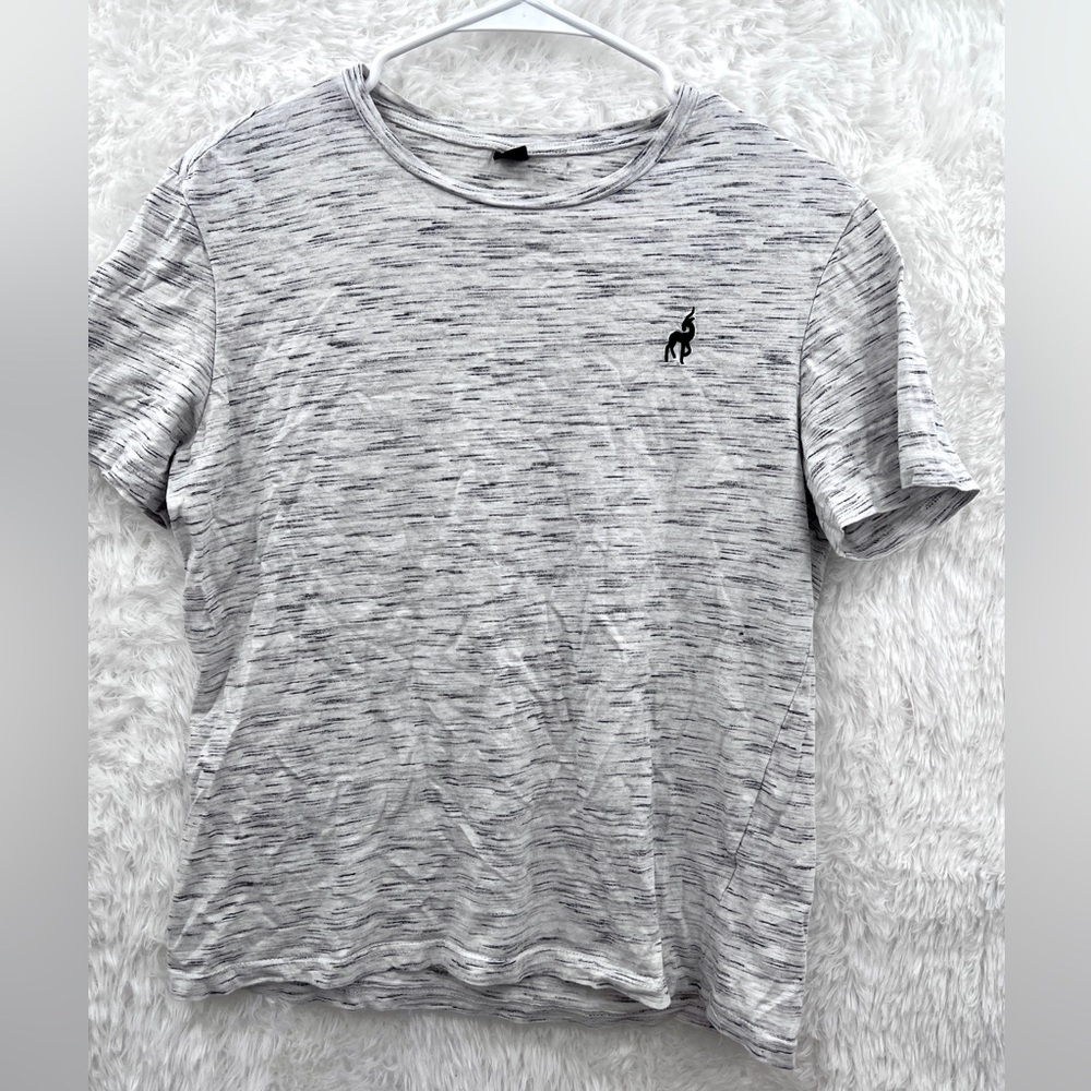 SHEIN Embroidered Elk Grey Shirt Size Small